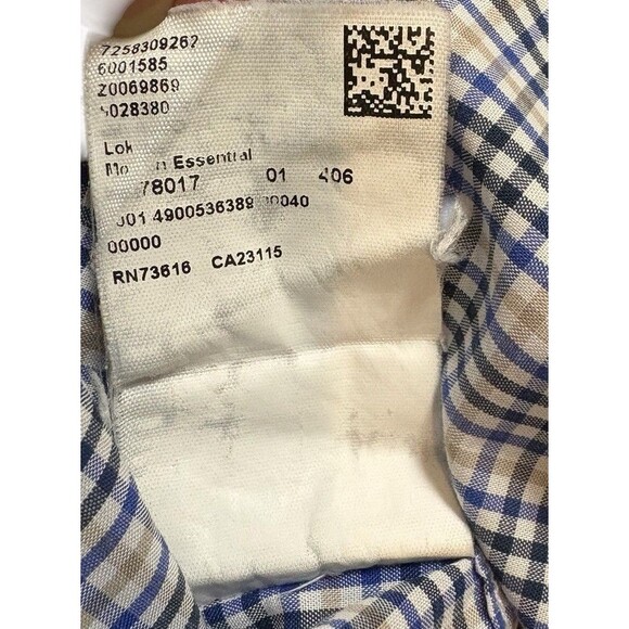 HUGO BOSS Modern Essentials Button Down Shirt Men's XL Reg Fit Blue White Check - Picture 4 of 11